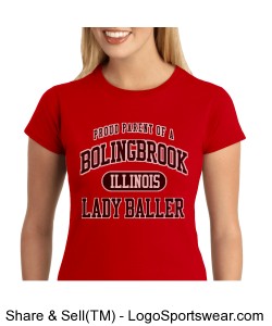 RED BOLINGBROOK LADY BALLER T-SHIRT Design Zoom